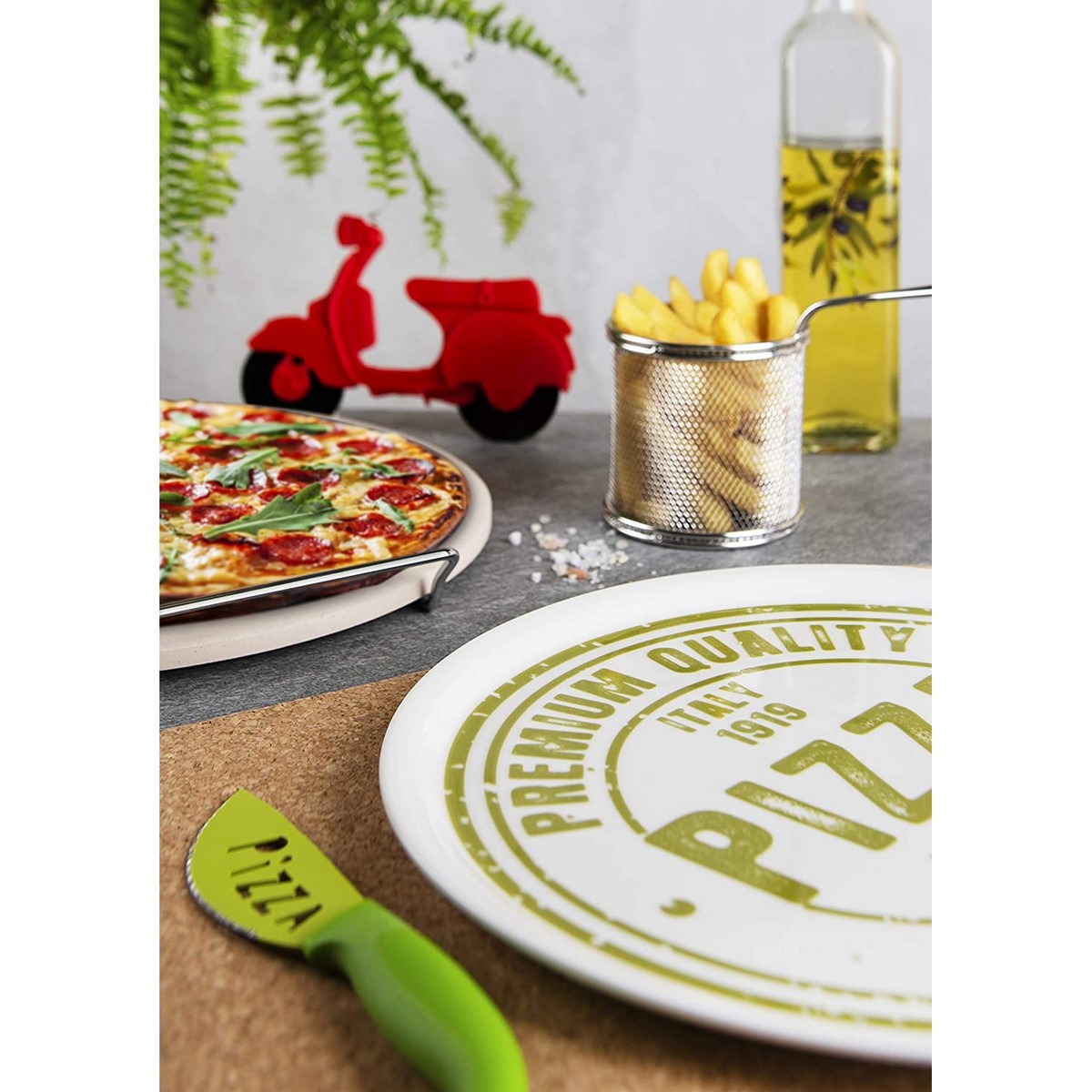 Acquista online Excelsa set of 6 colored pizza knives cod.41129 Excelsa